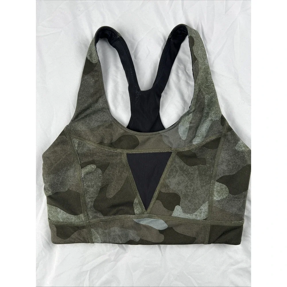 Small North Face‎ Women's Olive Green And Black Cam Movement Sports Bra Size XS